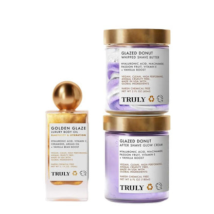 Golden Glaze Body Oil & Shaving Goodies Bundle