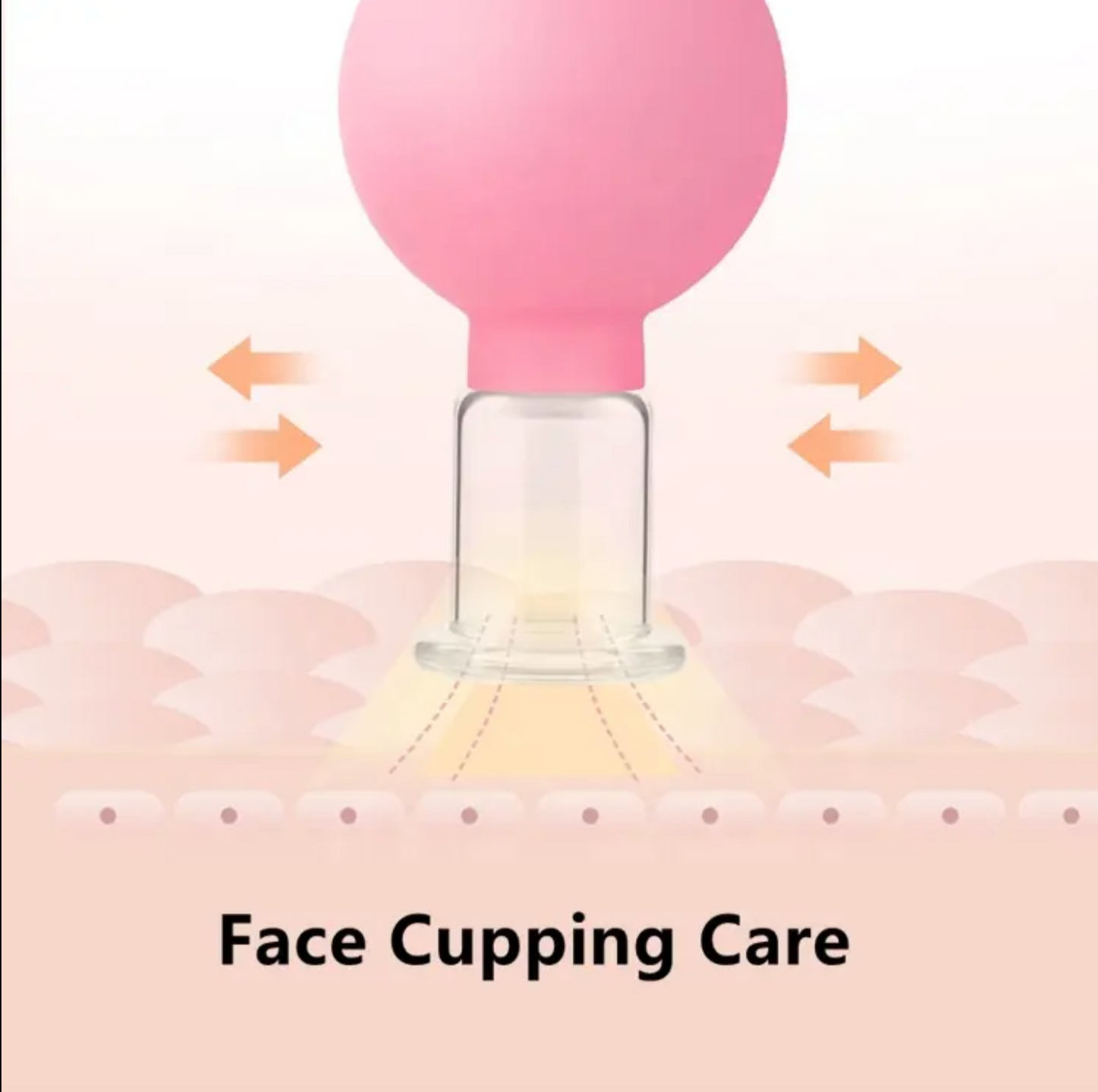 Facial Cupping Cup Set Pink Face Lift