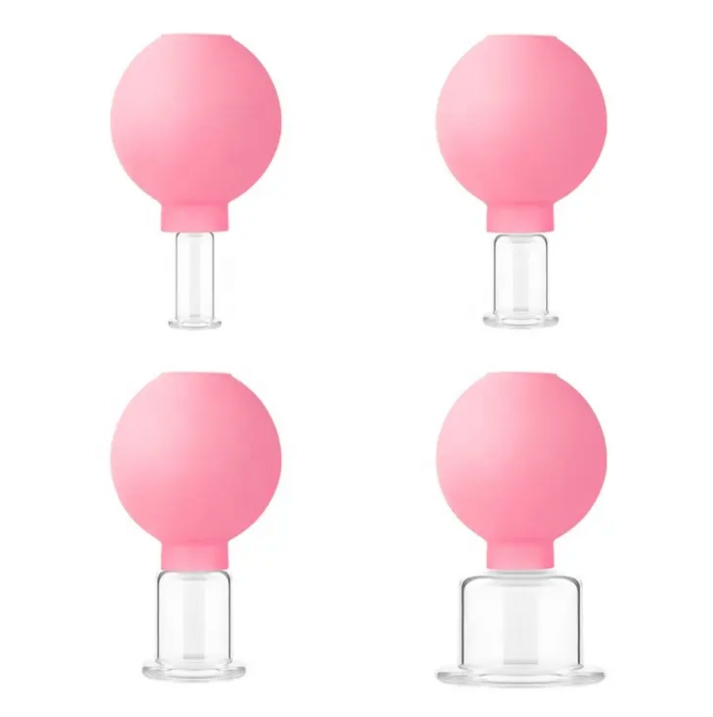 Facial Cupping Cup Set Pink Face Lift